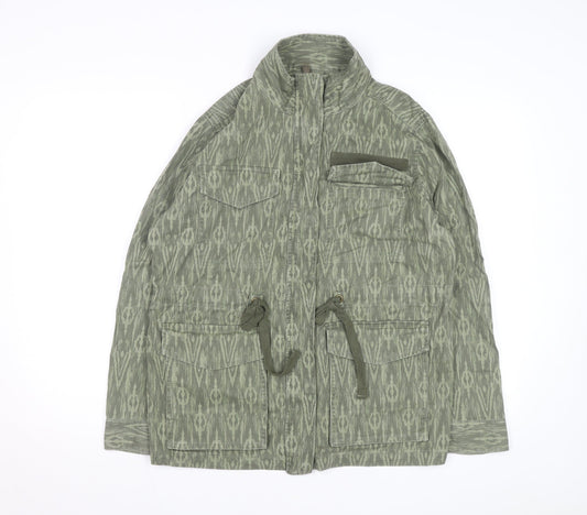 Marks and Spencer Women’s Green Military Jacket Size 12 Cotton Blend