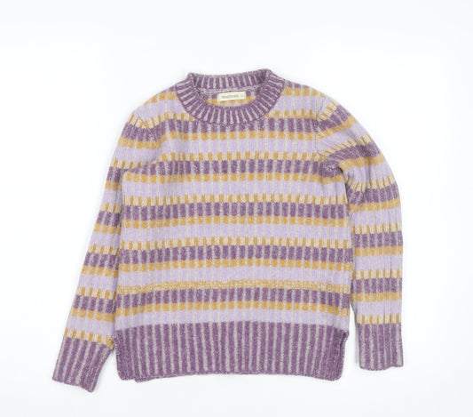 Woolovers Women's Multicoloured Striped Wool Blend Jumper XS