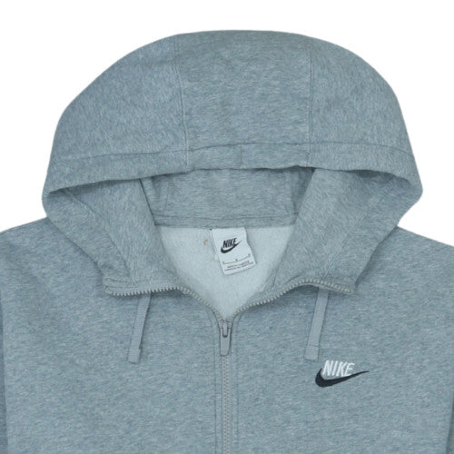 Nike Men's Grey Full Zip Hoodie M Regular Sportswear Fleece