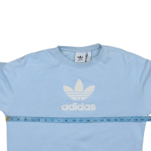 Adidas Men's Blue Crew Neck Logo Sweatshirt Size S