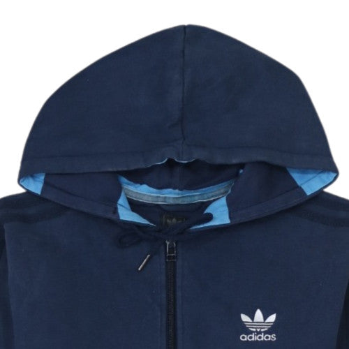 Additional view of Adidas Men's Blue Full Zip Hoodie, size M, Fleece Sportswear