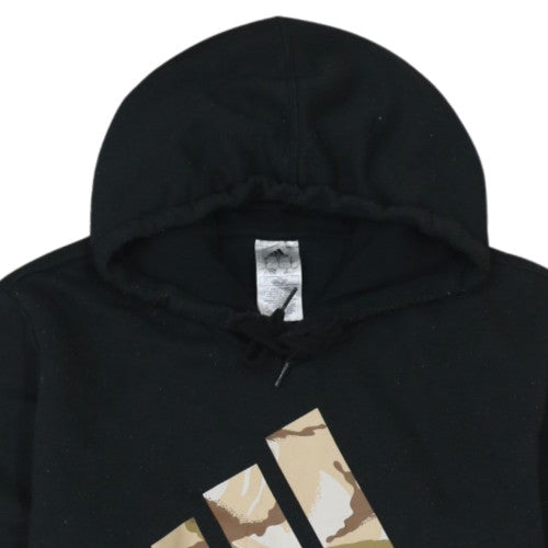 Adidas Men’s Black Pullover Hoodie L Logo Fleece Sportswear