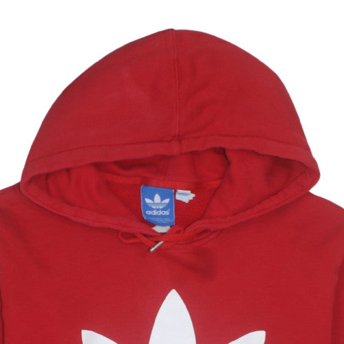 Additional view of Adidas Men's Red Pullover Hoodie L Fleece Graphic Trefoil Sportswear