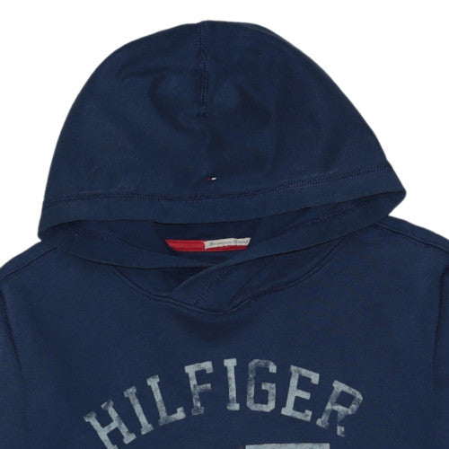 Additional view of Tommy Hilfiger Teens Blue Pullover Hoodie 164 Logo Graphic Sweatshirt