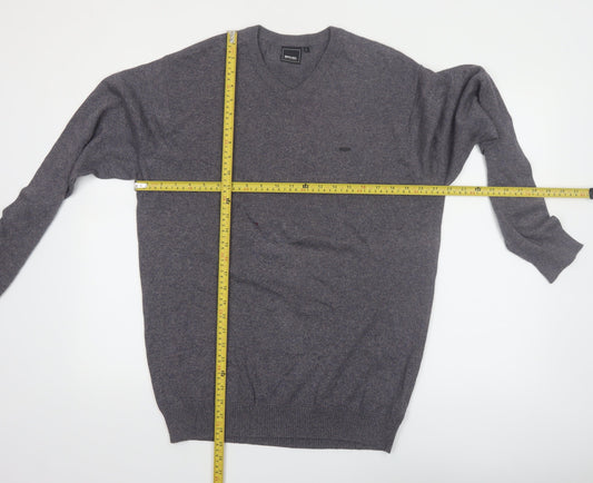 Rip Curl Men's Grey Cotton V-Neck Pullover Jumper Size L