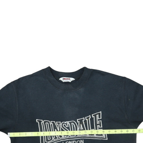 Lonsdale Mens Blue Logo Pullover Sweatshirt Size S