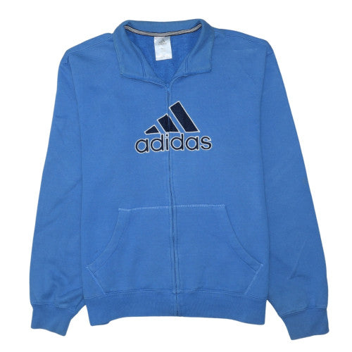 Additional front view of Adidas Men’s Blue XL Full Zip Track Jacket Cotton Blend