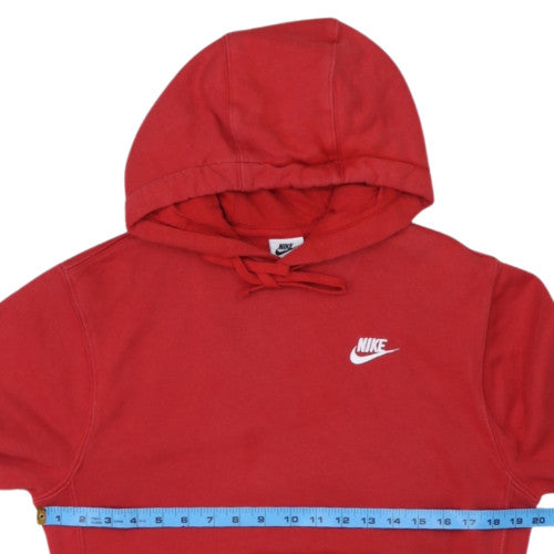 Nike Men's Red Pullover Hoodie XS Regular Fit Fleece Sweatshirt
