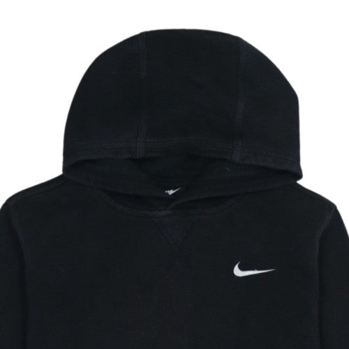Additional view of Nike boys’ black pullover hoodie xl 13-15 years fleece logo sweatshirt