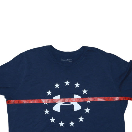 Under Armour Mens Blue 2XL HeatGear Sports Graphic T-Shirt