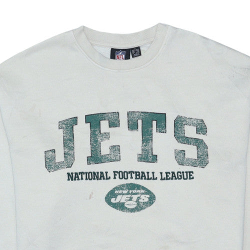 Primark Women White New York Jets Crew Neck Sweatshirt Size S