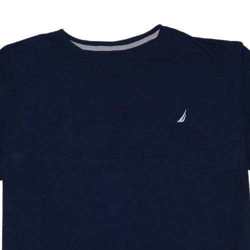 Nautica Men's Blue Crew Neck Short Sleeve T-Shirt Size L