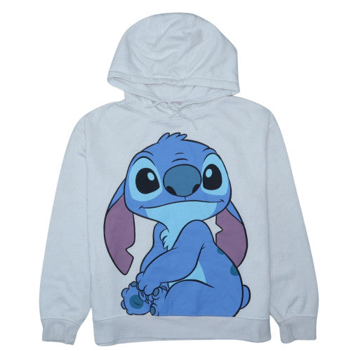 Front view of Disney Lilo & Stitch Women's Grey Pullover Hoodie, size L, 14/16