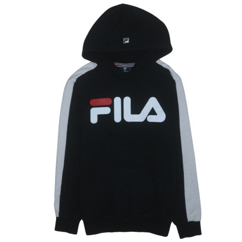 Additional front view of Fila women’s xs black pullover hoodie with logo design