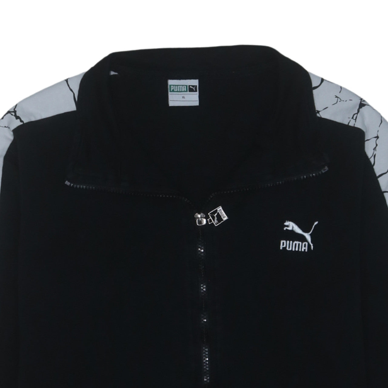Additional view of Puma Men's Black XL Track Jacket with Contrast Sleeves