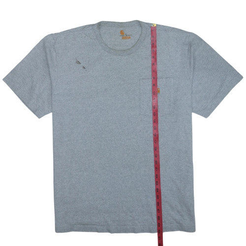 Carhartt Men's Grey Short Sleeve Pocket T-Shirt Size L Regular Fit