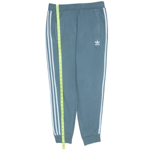 Adidas Men's Blue Sweatpants M Logo Stripe Tapered Fit
