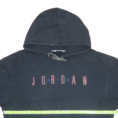 Jordan Men's Black Pullover Hoodie L Embroidered Logo Fleece