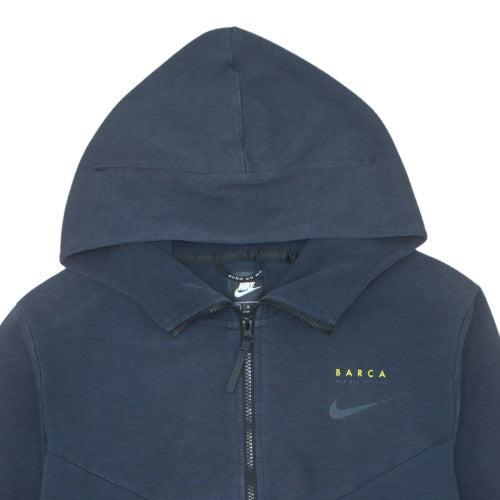 Nike Men’s Blue Full Zip Hoodie L Logo Fleece Sportswear