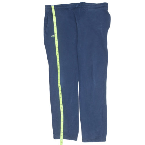 Lacoste Mens Blue Fleece Sweatpants M Drawstring Elastic Waist Trousers