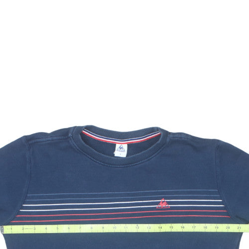 Le Coq Sportif Mens Blue Small Pullover Sweatshirt Crew Neck