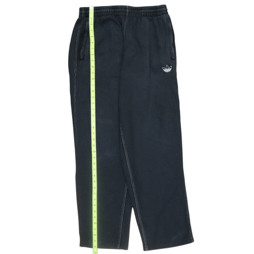 Adidas Mens Black Sweatpants Regular Fit Fleece Trousers Size M