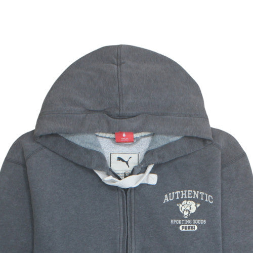 Additional view of Puma men’s grey xl full zip hoodie sweatshirt authentic sportswear