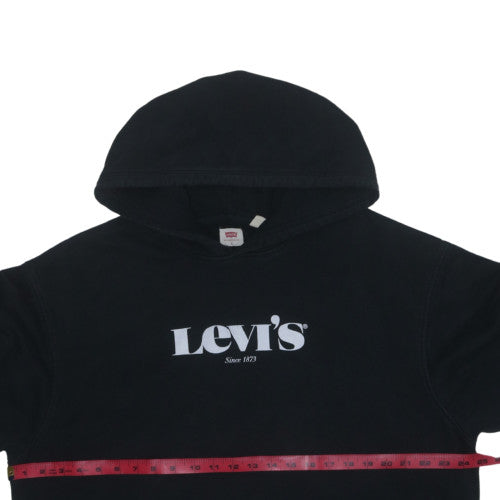 Levi's Men's Black Relaxed Fit Pullover Hoodie L Cotton Blend