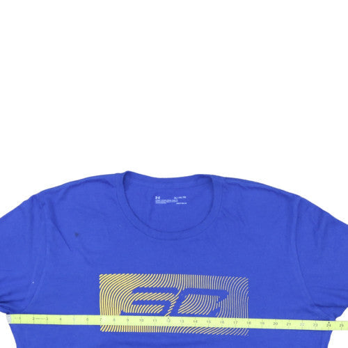 Under Armour Men's Blue Steph Curry SC Logo HeatGear T-Shirt XL
