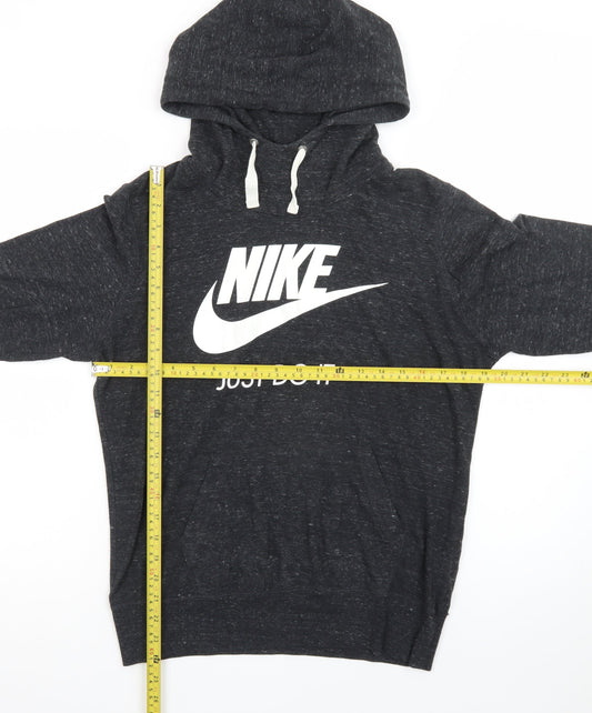 Nike Men's Black Pullover Hoodie L Graphic Print Sportswear