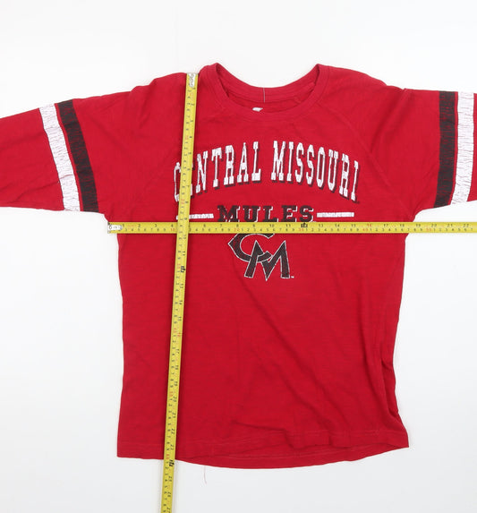 Colosseum Men's Red Central Missouri Mules Long Sleeve T-Shirt Size S