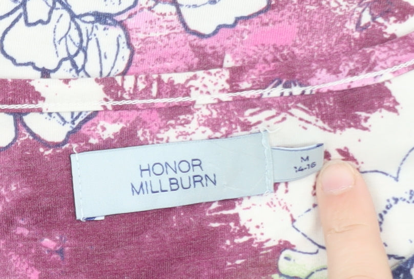 Honor Millburn Womens Multicoloured Floral Jersey Top Size L