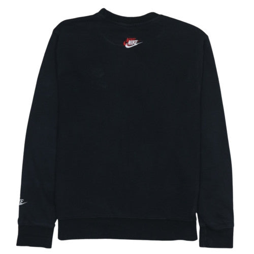 Nike Men's Black Embroidered Logo Sweatshirt Size M Crew Neck