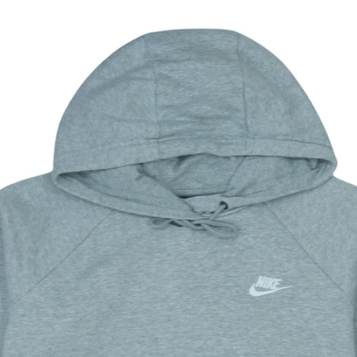 Nike Womens Grey Hoodie L Pullover Cotton Blend Drawstring Hooded Sweatshirt