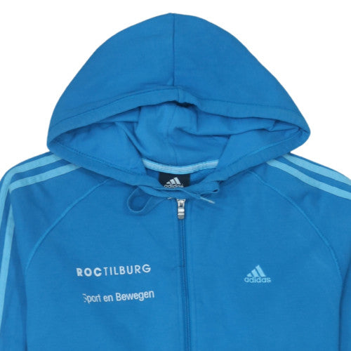 Adidas Men's Blue Full Zip Hoodie Size M Sportswear
