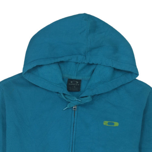 Oakley Men Blue Full Zip Hoodie L Sports Graphic Fleece