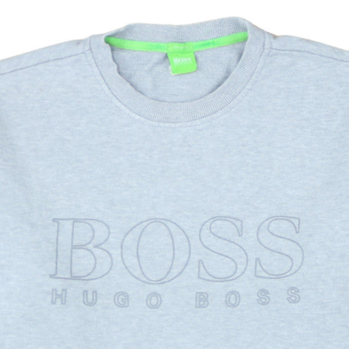 Hugo Boss Men's Grey Regular Fit Logo Sweatshirt Size L