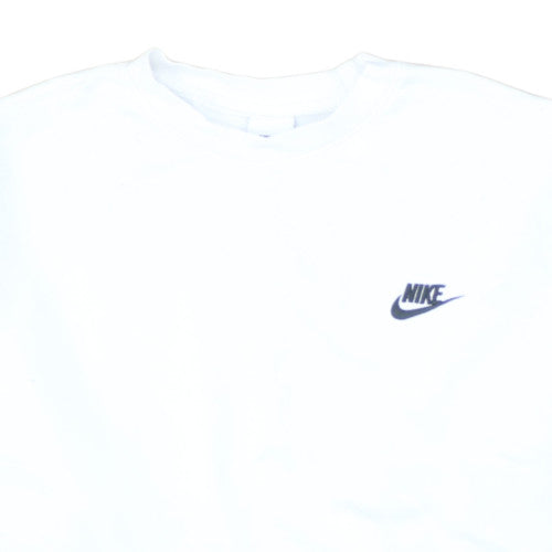 Nike Men's White Pullover Crew Neck Sweatshirt Size M