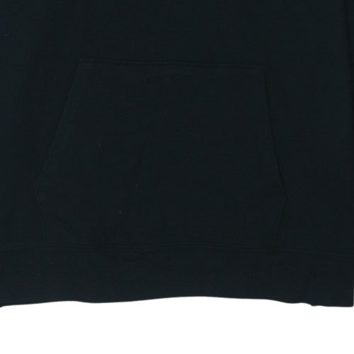 Champion Mens Black XL Pullover Hoodie Embroidered Logo Fleece