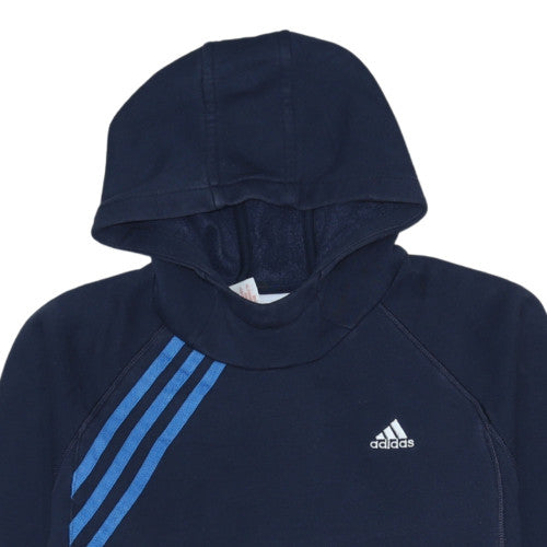 Additional view of Adidas Teens Blue Pullover Hoodie Long Sleeve Sports Fleece 14