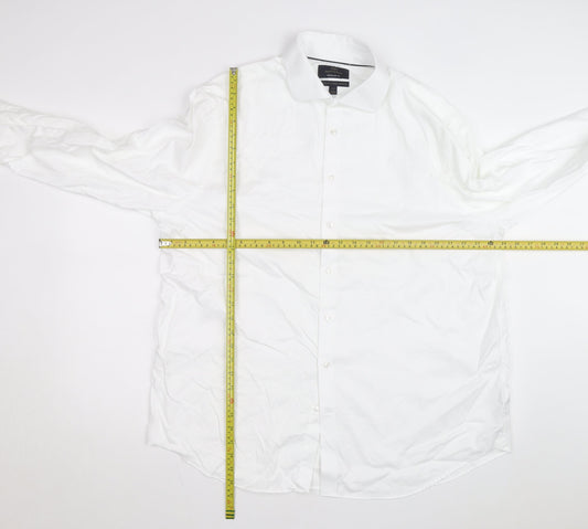 Marks and Spencer Mens White Regular Fit Dress Shirt 17.5in