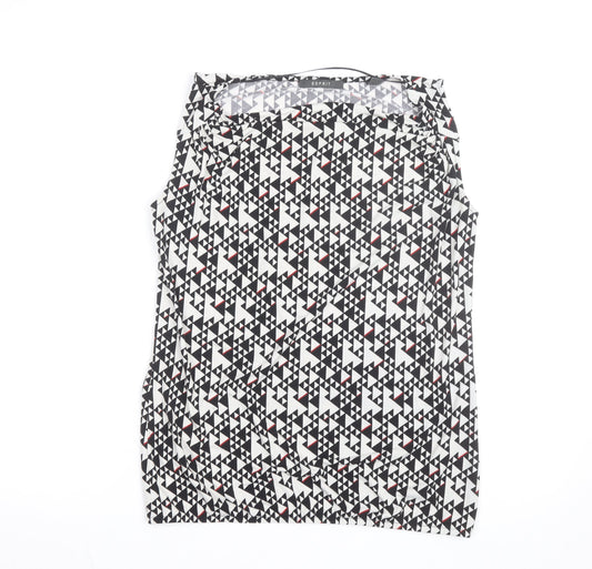 Esprit Women's Multicoloured Geometric Sleeveless Blouse S