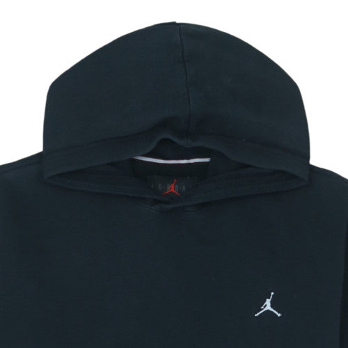 Jordan Men's Black Pullover Hoodie Medium Embroidered Logo Fleece
