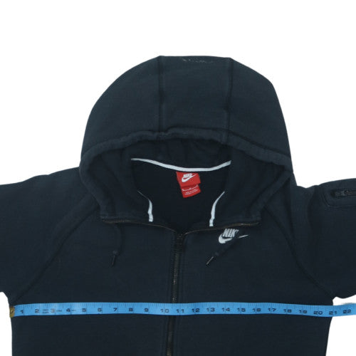 Nike Mens Black Full Zip Hoodie Sweatshirt Size M Regular Fit