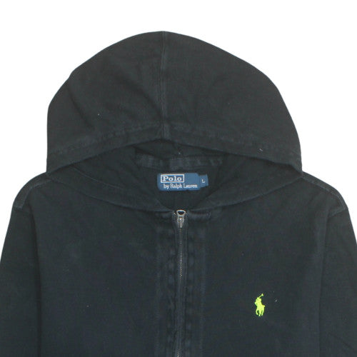 Polo Ralph Lauren Mens Black Full Zip Hoodie L