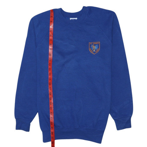 Russell Men’s Blue Pullover Sweatshirt Embroidered St John’s M
