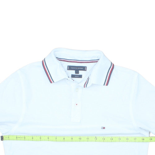 Tommy Hilfiger Men's White Cotton Short Sleeve Polo Shirt M