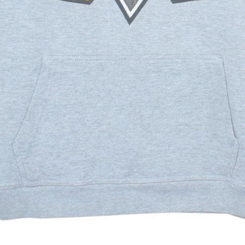 NHL Men's Grey Pullover Hoodie Size L Sports Fleece Sweatshirt