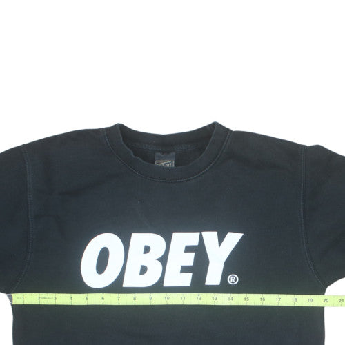 Obey Men's Black Pullover Crew Neck Sweatshirt Size S
