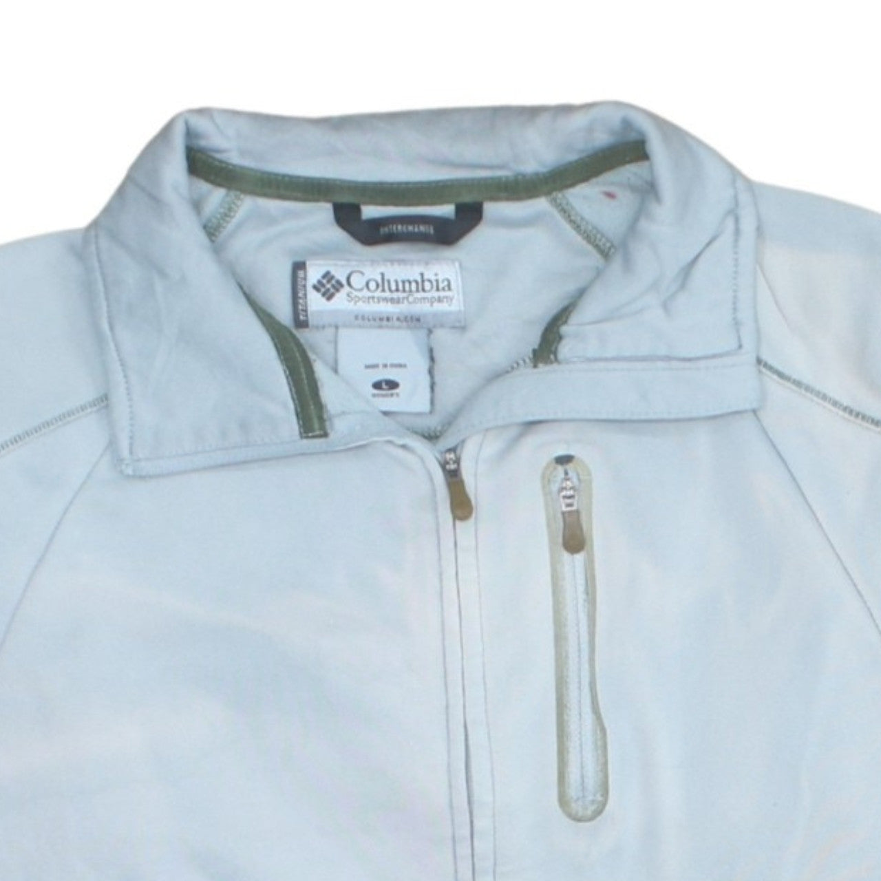 Columbia Men's Grey L Full Zip Lightweight Fleece Active Jacket